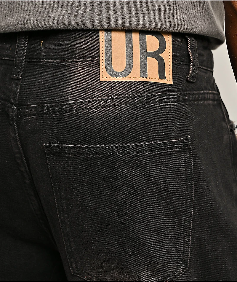 American Stitch Rip And Repair Black & Blue Wash Jeans