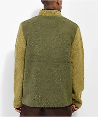 American Stitch Sherpa Zip Olive Tech Fleece Jacket