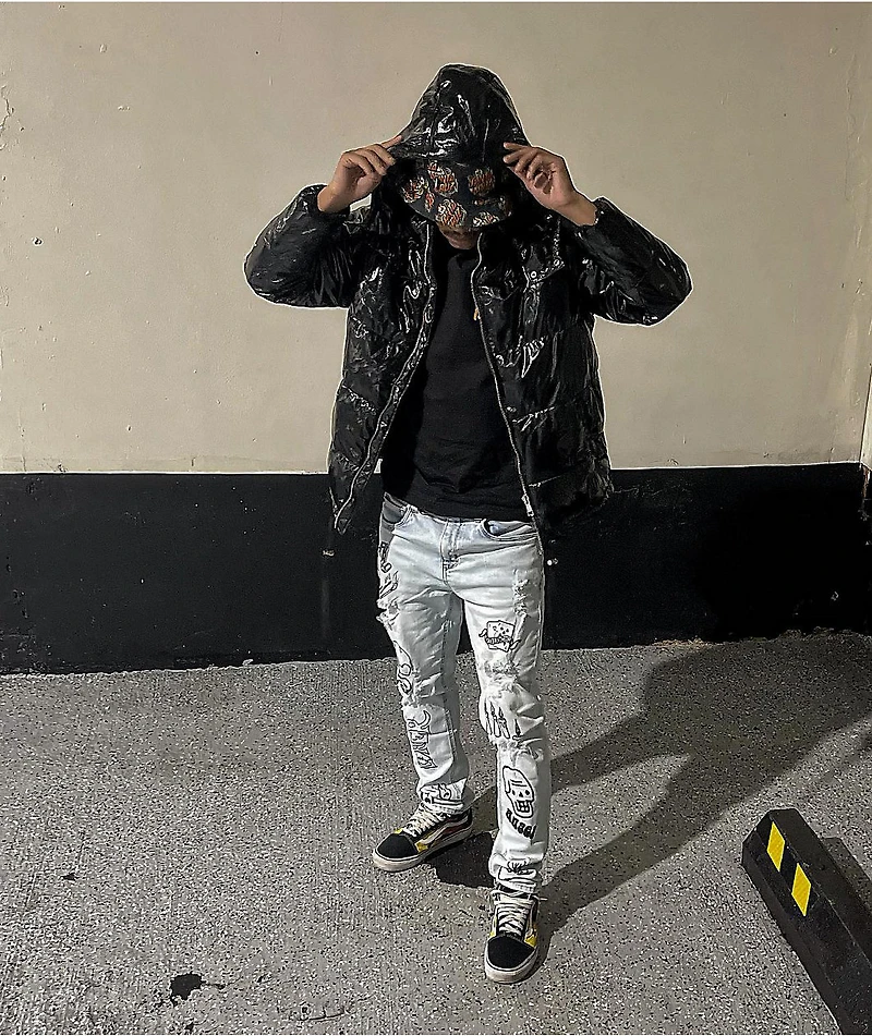 American Stitch Shine Black Puffer Jacket
