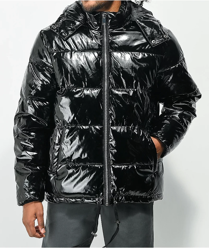 American Stitch Shine Black Puffer Jacket