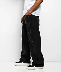 American Stitch Studded Black Wide Leg Jeans
