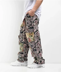 American Stitch Tapestry Multi & Red Cargo Pants