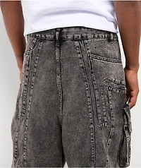 American Stitch Zig Zag Black Wash Cargo Shorts
