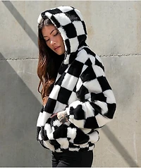 Angel Kiss Checkered Black & White Jacket
