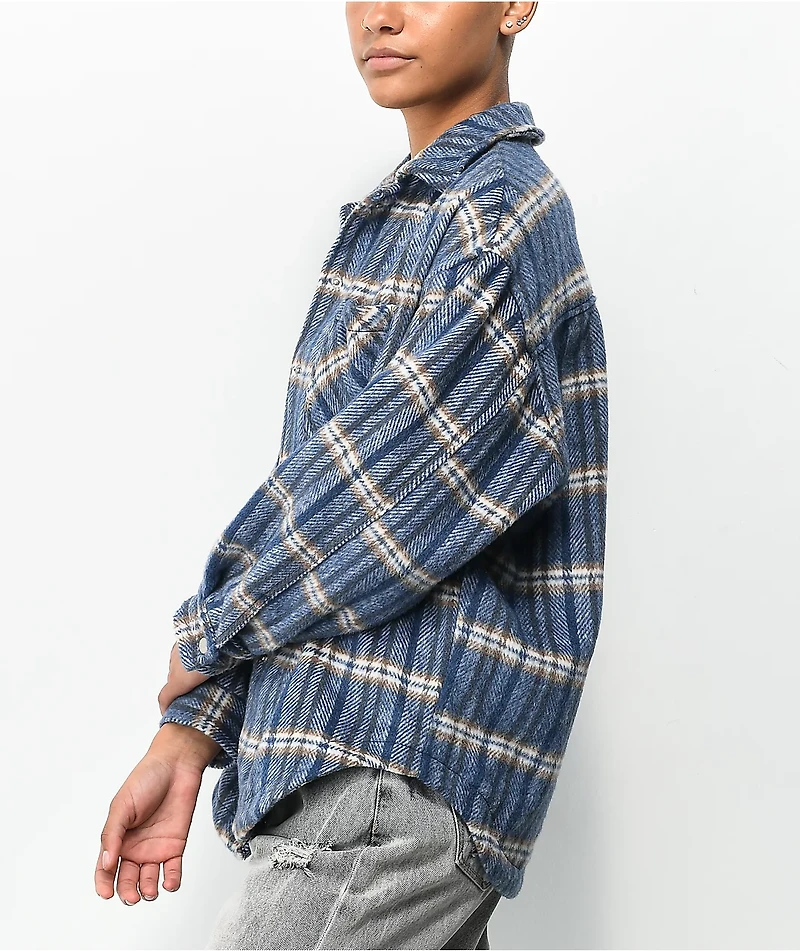 Angel Kiss Combo Blue Flannel Shirt