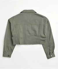 Angel Kiss Olive Crop Corduroy Jacket