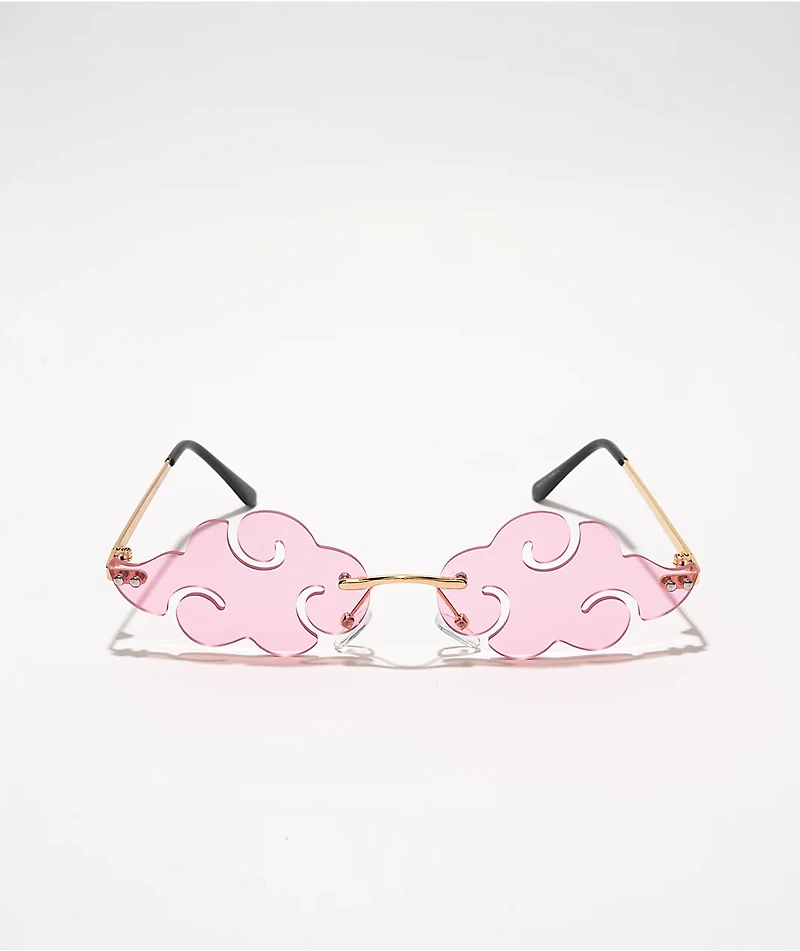Anime Pink Cloud Swirl Sunglasses
