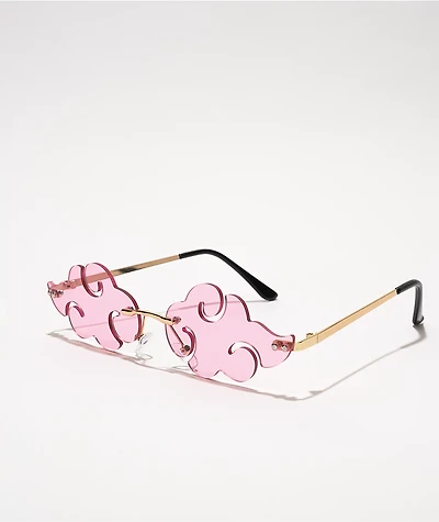 Anime Pink Cloud Swirl Sunglasses