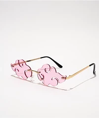 Anime Pink Cloud Swirl Sunglasses