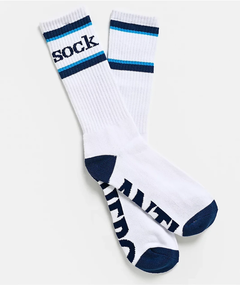 Anti-Hero Flushable White & Navy Crew Socks