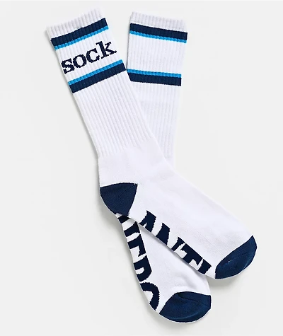 Anti-Hero Flushable White & Navy Crew Socks