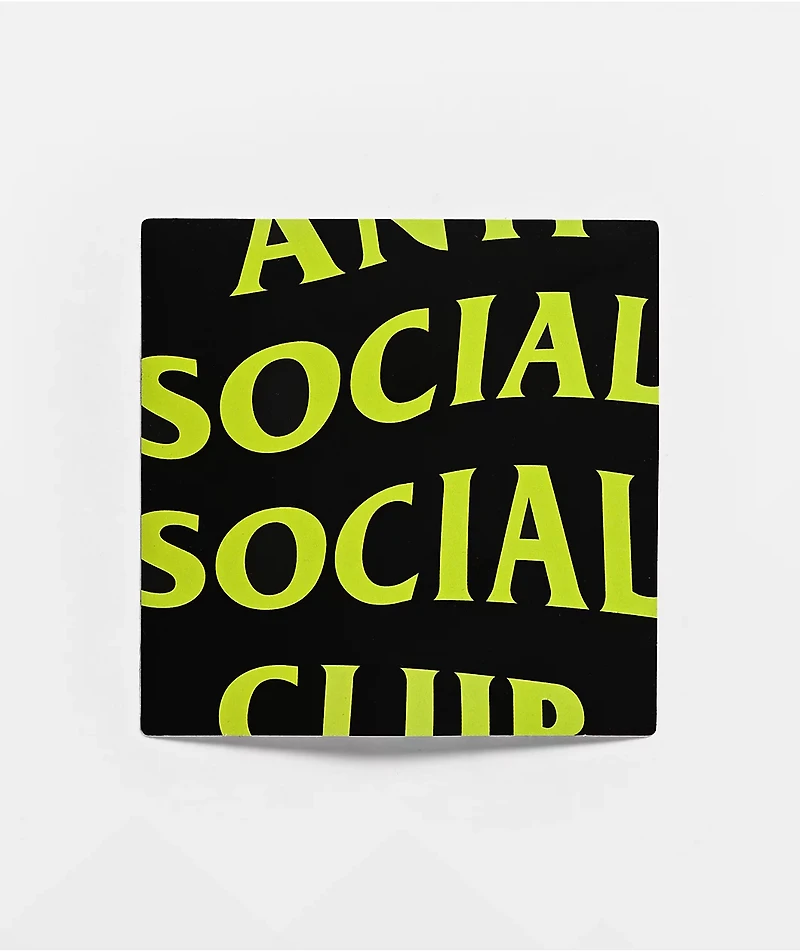 Anti Social Social Club Black & Yellow Sticker