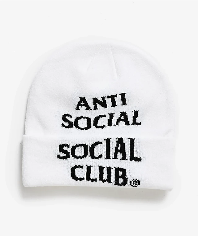 Anti Social Social Club Classic Mind Games White Beanie