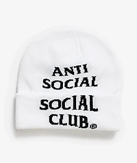 Anti Social Social Club Classic Mind Games White Beanie