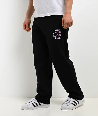 Anti Social Social Club Mind Games Black & Pink Sweatpants