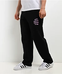 Anti Social Social Club Mind Games Black & Pink Sweatpants