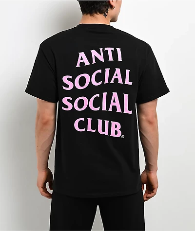 Anti Social Social Club Mind Games Black & Pink T-Shirt