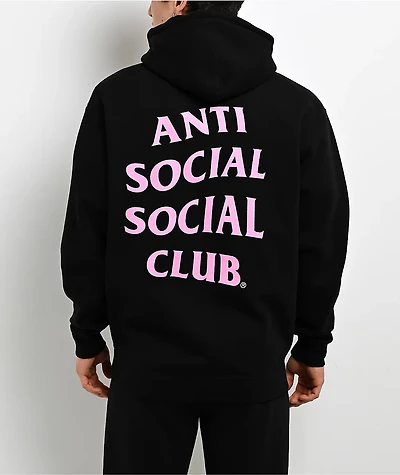 Anti Social Social Club Mind Games Black & Pink Zip Hoodie