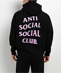 Anti Social Social Club Mind Games Black & Pink Zip Hoodie