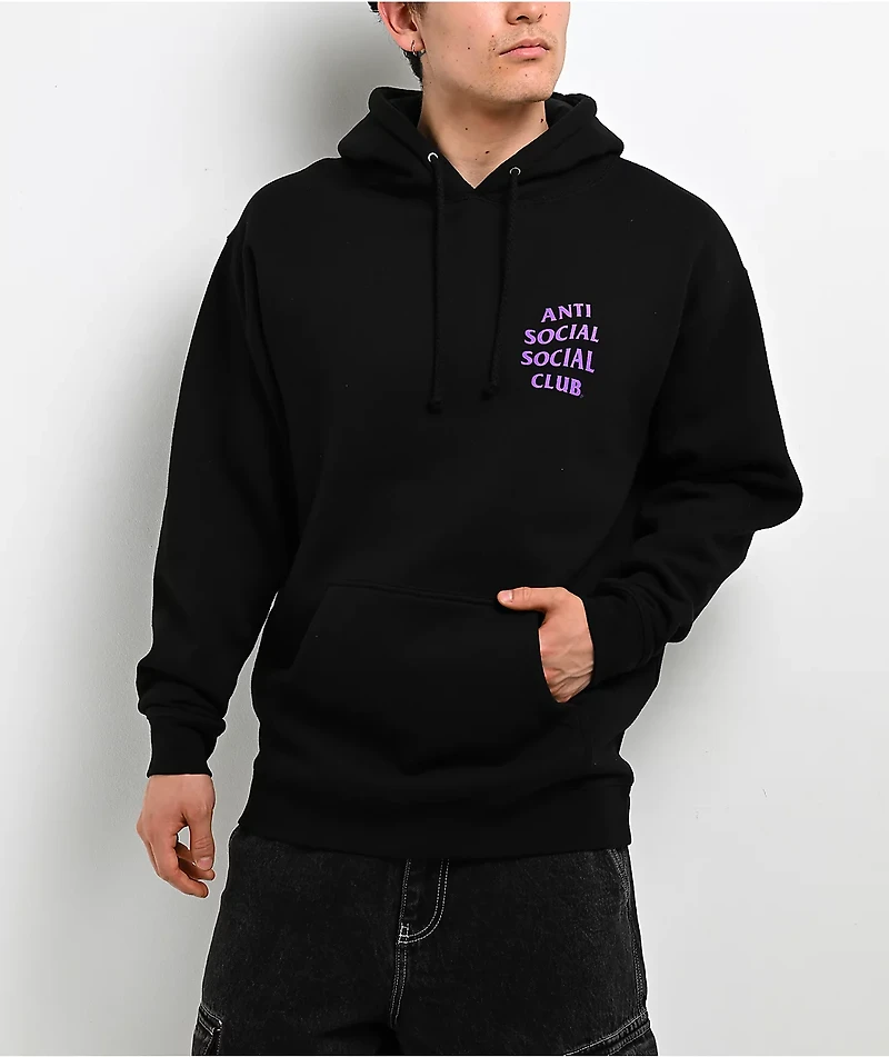 Anti Social Social Club Mind Games Black & Purple Hoodie