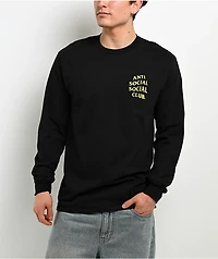 Anti Social Social Club Mind Games Black & Yellow Long Sleeve T-Shirt