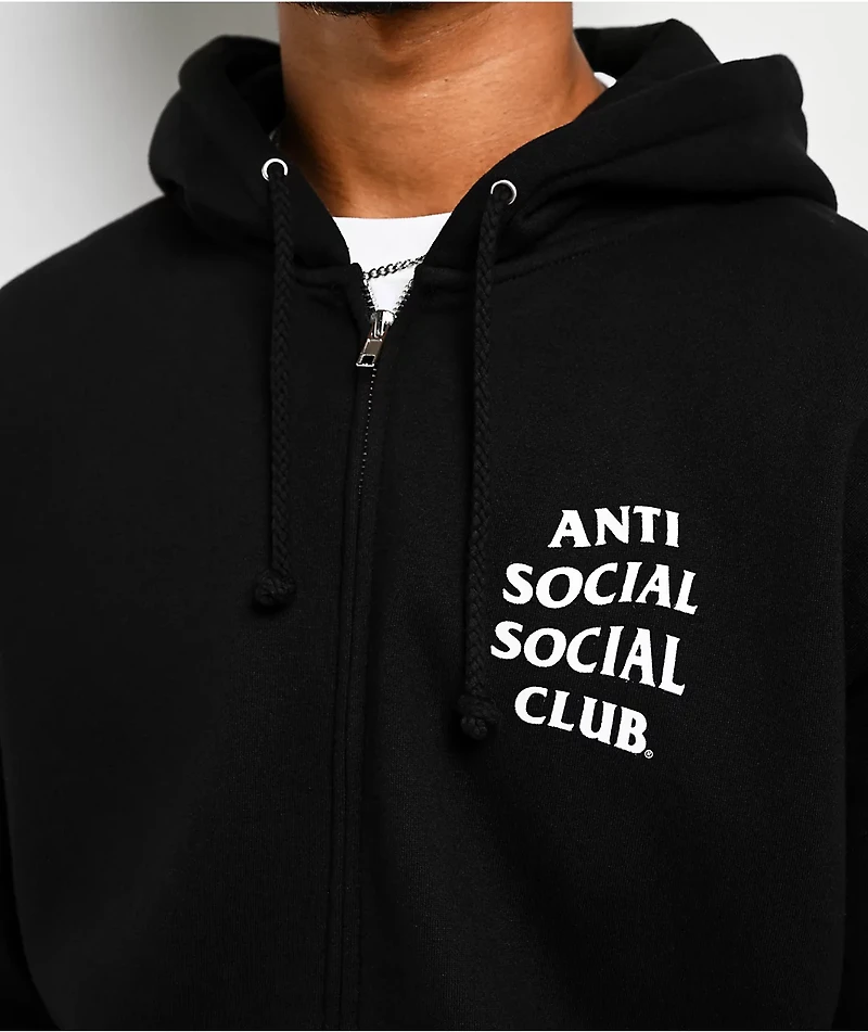 Anti Social Social Club Mind Games Black Zip Hoodie