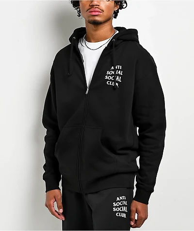 Anti Social Social Club Mind Games Black Zip Hoodie