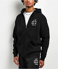 Anti Social Social Club Mind Games Black Zip Hoodie