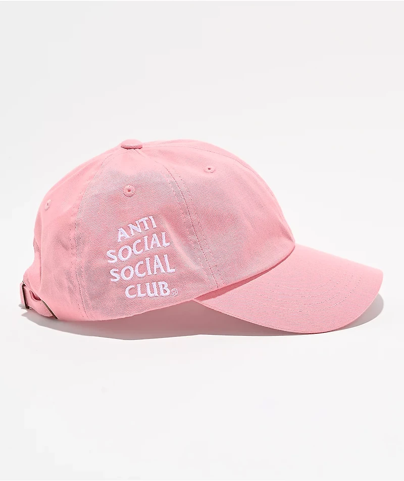 Anti Social Social Club Mind Games Pink Strapback Hat