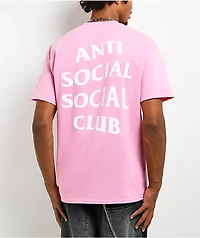 Anti Social Social Club Mind Games Pink T-Shirt