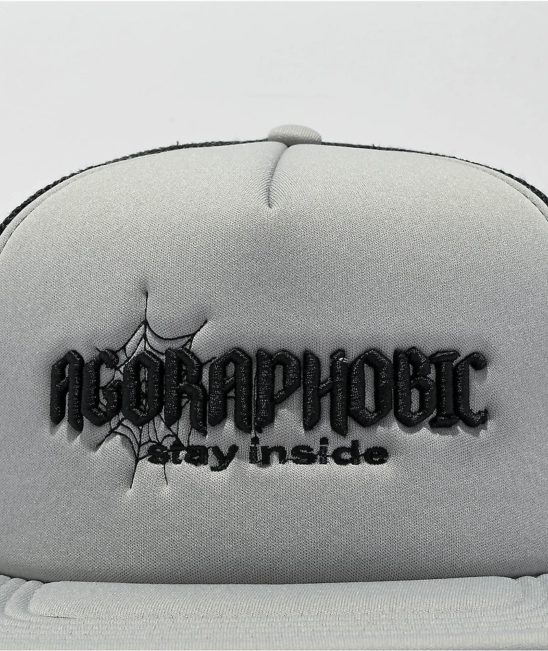 Any Means Necessary Agoraphobic Grey Trucker Hat