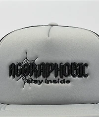 Any Means Necessary Agoraphobic Grey Trucker Hat