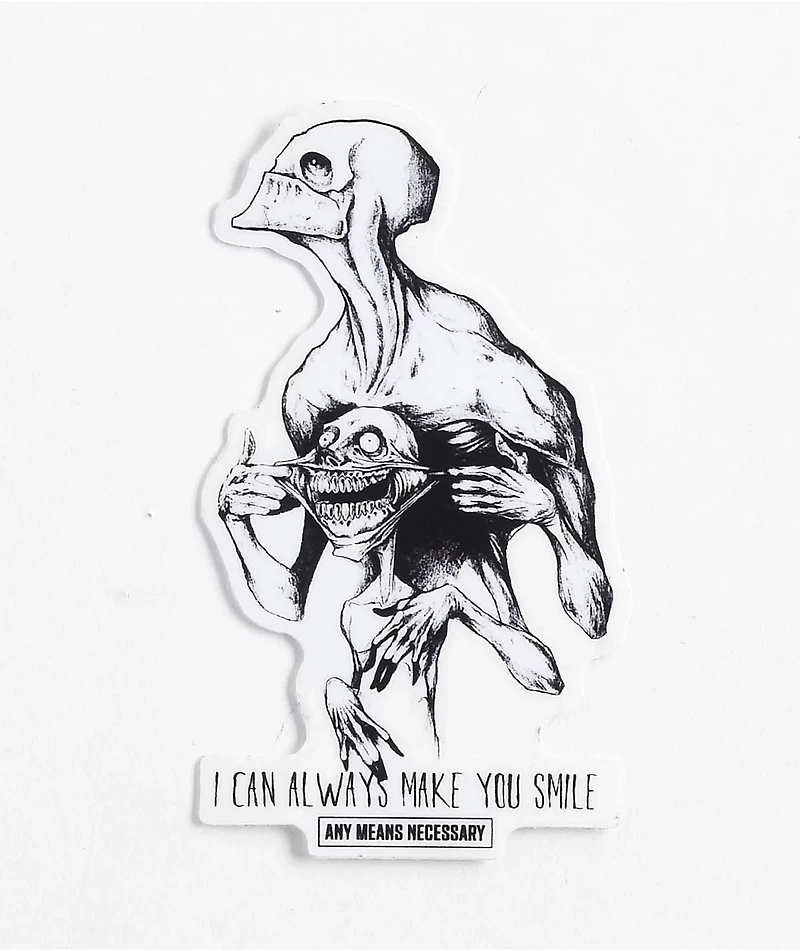 Any Means Necessary Always Smile Sticker