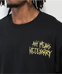 Any Means Necessary Burn Out Black T-Shirt
