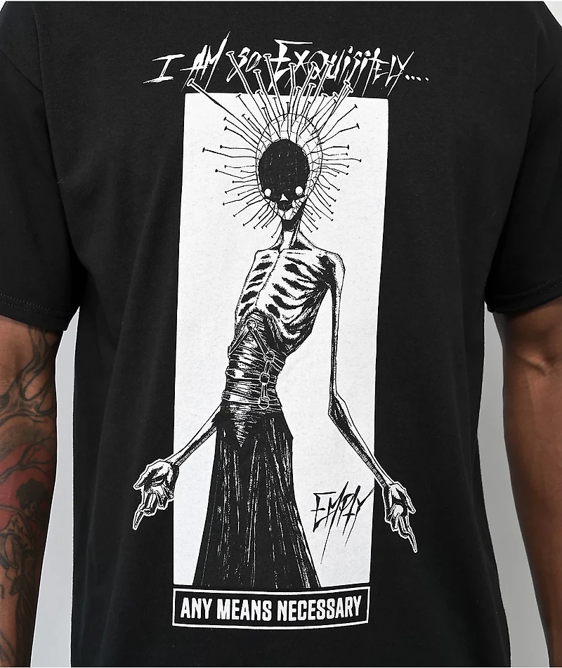 Any Means Necessary Empty Black T-Shirt