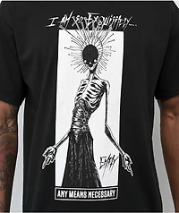Any Means Necessary Empty Black T-Shirt