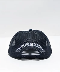 Any Means Necessary Molotov Blue Trucker Hat