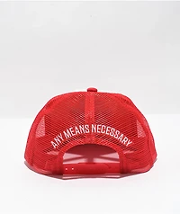 Any Means Necessary Molotov Red Snapback Hat