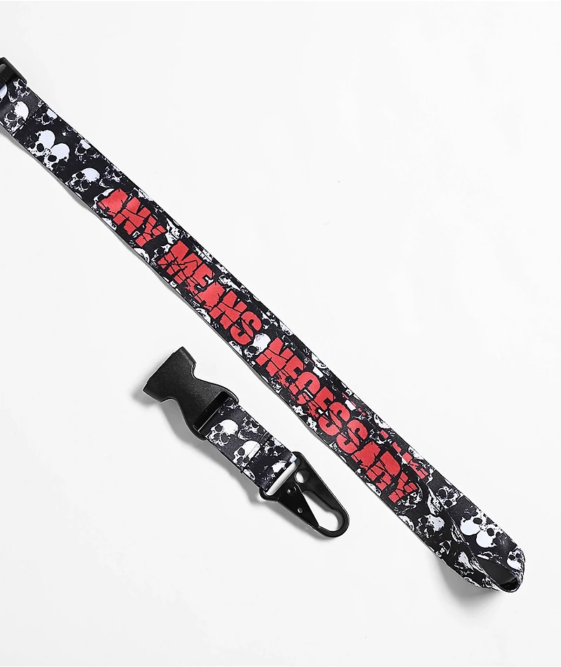 Any Means Necessary Skulls Lanyard