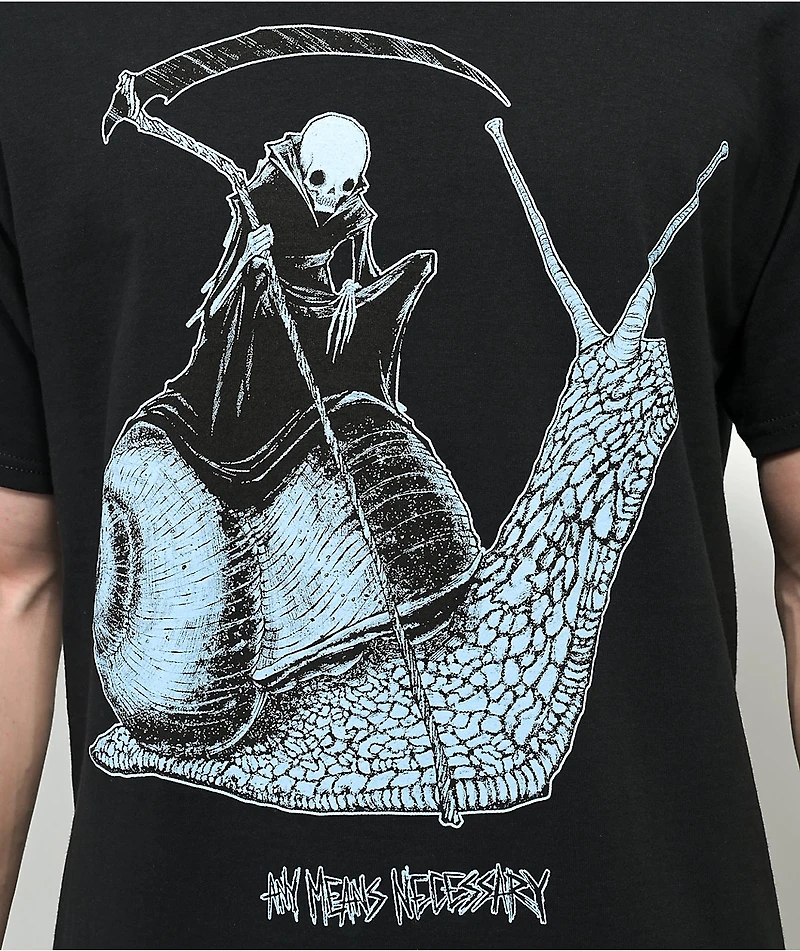 Any Means Necessary Slow Death Black T-Shirt