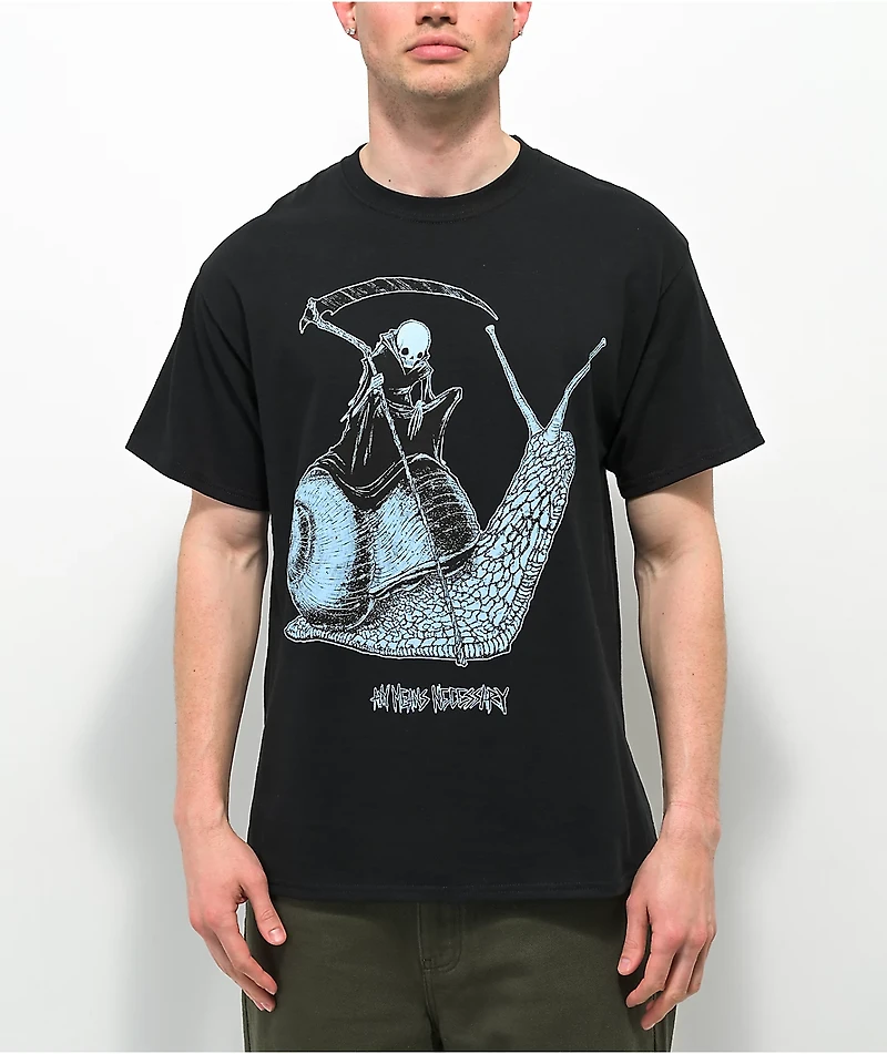 Any Means Necessary Slow Death Black T-Shirt