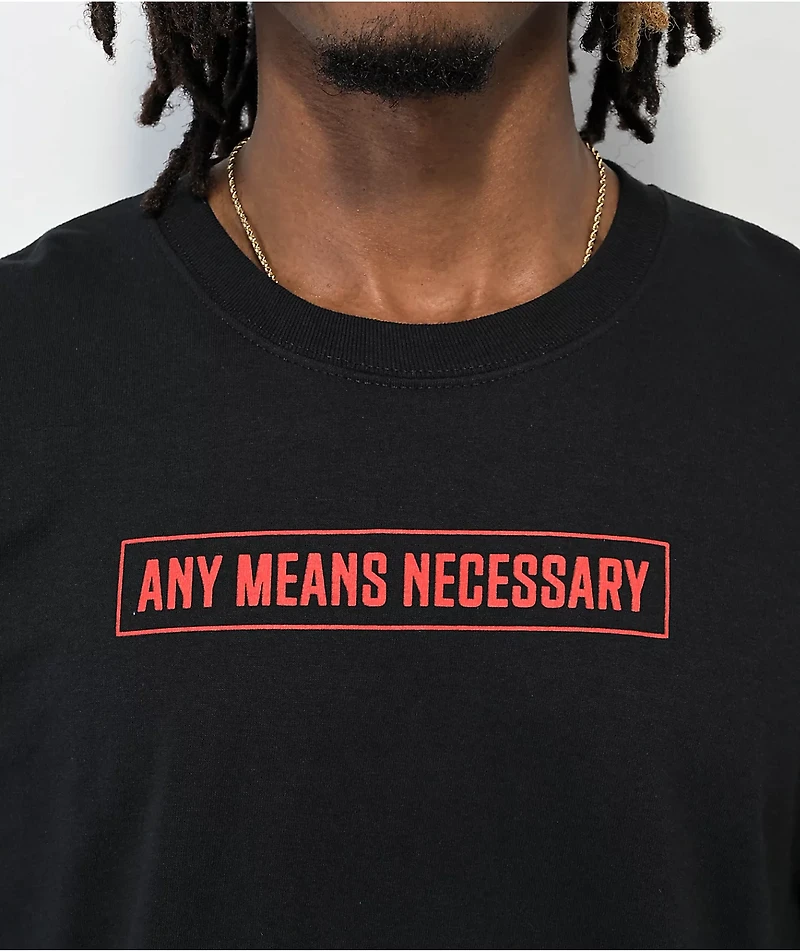 Any Means Necessary Souvenir Black T-Shirt