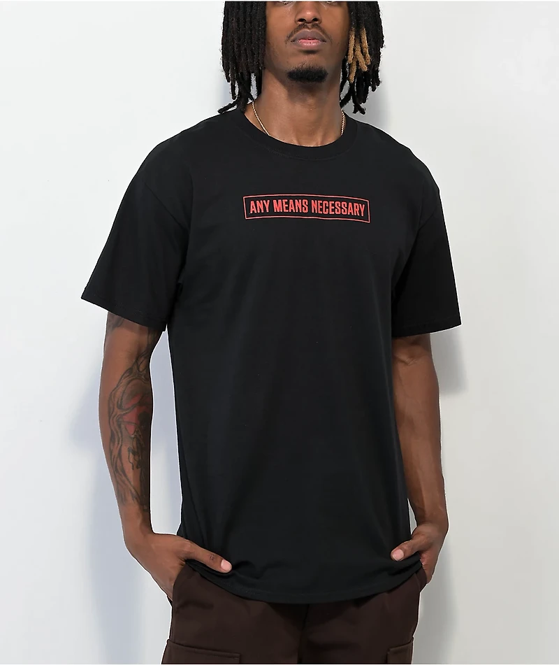 Any Means Necessary Souvenir Black T-Shirt
