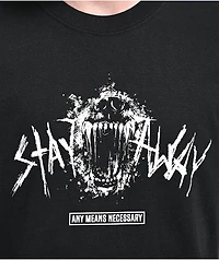 Any Means Necessary Stay Away Black T-Shirt