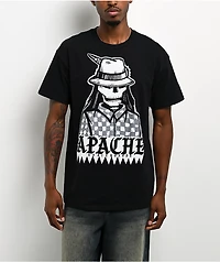 Apache Skull Face Black T-Shirt