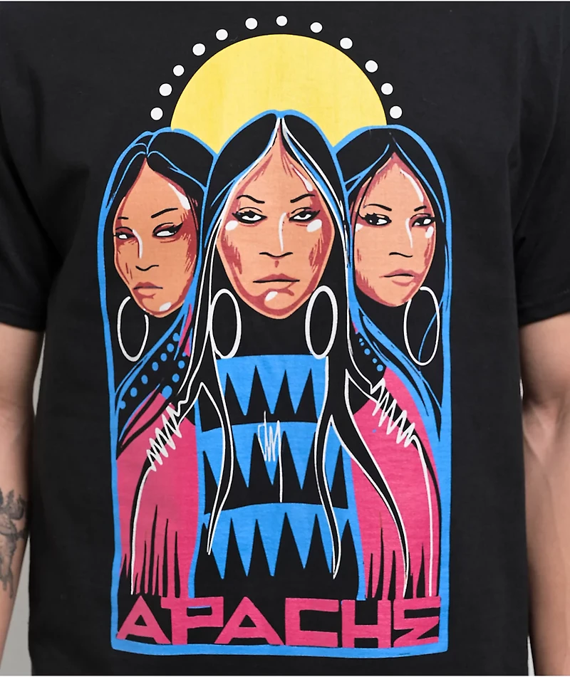 Apache Women Black T-Shirt
