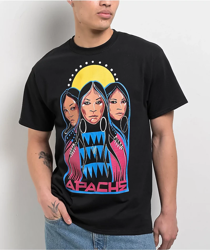 Apache Women Black T-Shirt