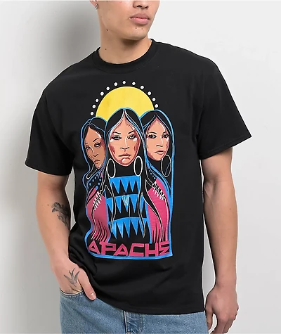 Apache Women Black T-Shirt