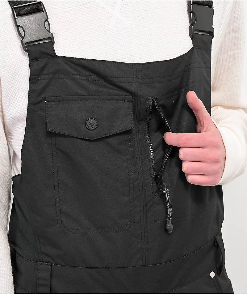 Aperture Bibber Black 10K Snowboard Bib Pants