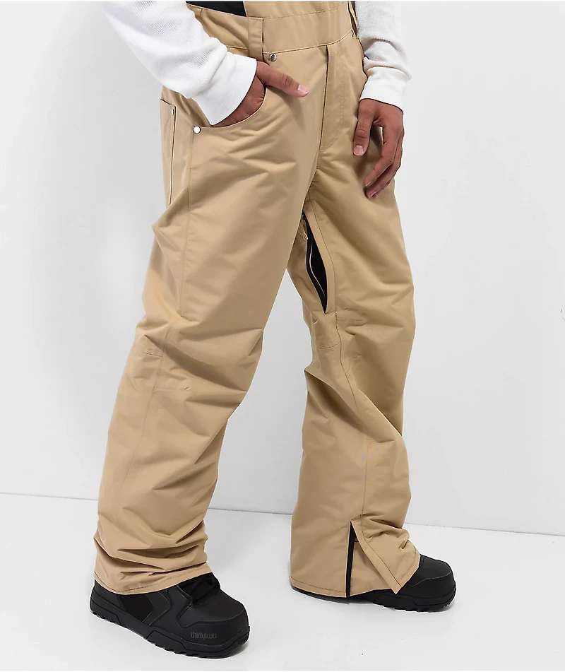 Aperture Bibber Khaki 10K Snowboard Bib Pants 2023